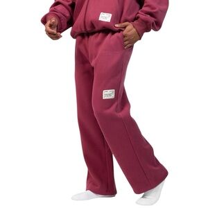 NWT COMFRT Affirmation Berry Straight Leg Sweatpants Jogger Pants Size Large